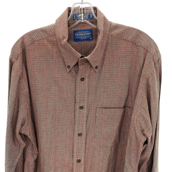 Pendleton micro houndstooth wool blend button front men’s shirt - Picture 3 of 5